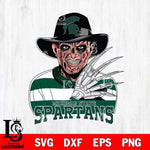 Michigan State Spartans Freddy Krueger Horror Halloween Svg Eps Dxf Png File, NCAA svg, Digital Download, Instant Download