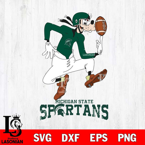 Michigan State Spartans Goofy Circus Football SVG DXF EPS PNG FILE,NCAA svg ,Football Digital Download,Instant Download, Silhouette