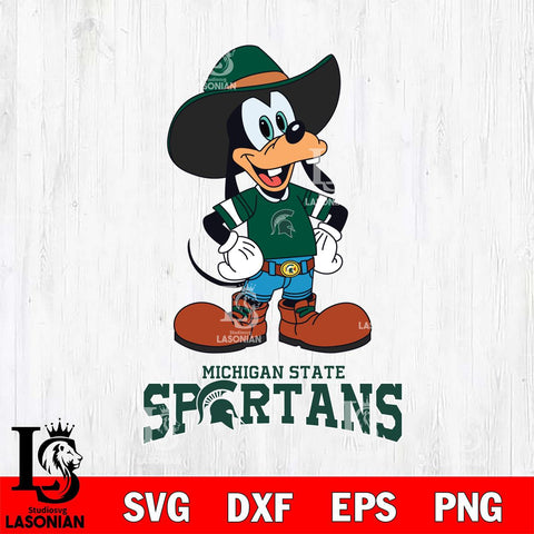 Michigan State Spartans Goofy Cowboy Sport SVG DXF EPS PNG FILE,NCAA svg ,Football Digital Download,Instant Download, Silhouette