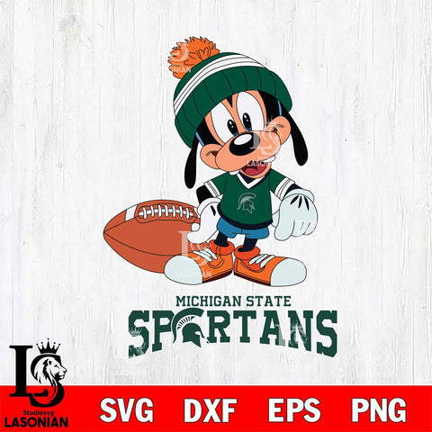 Michigan State Spartans Goofy Football SVG DXF EPS PNG FILE,NCAA svg ,Football Digital Download,Instant Download, Silhouette
