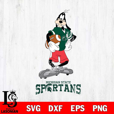 Michigan State Spartans Goofy Player SVG DXF EPS PNG FILE,NCAA svg ,Football Digital Download,Instant Download, Silhouette