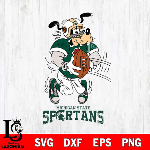 Michigan State Spartans Goofy Sport Football SVG DXF EPS PNG FILE,NCAA svg ,Football Digital Download,Instant Download, Silhouette