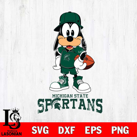 Michigan State Spartans Goofy rugby SVG DXF EPS PNG FILE,NCAA svg ,Football Digital Download,Instant Download, Silhouette