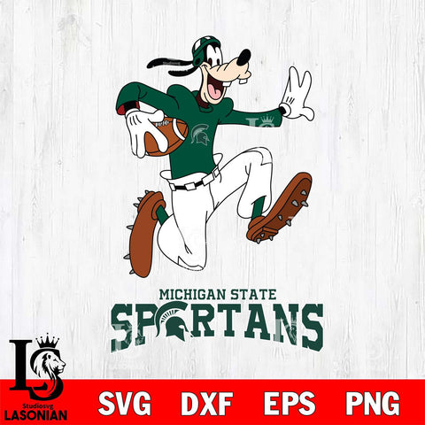 Michigan State Spartans Goofy rugby Sport SVG DXF EPS PNG FILE,NCAA svg ,Football Digital Download,Instant Download, Silhouette