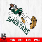 Michigan State Spartans Goofy rugby player SVG DXF EPS PNG FILE,NCAA svg ,Football Digital Download,Instant Download, Silhouette