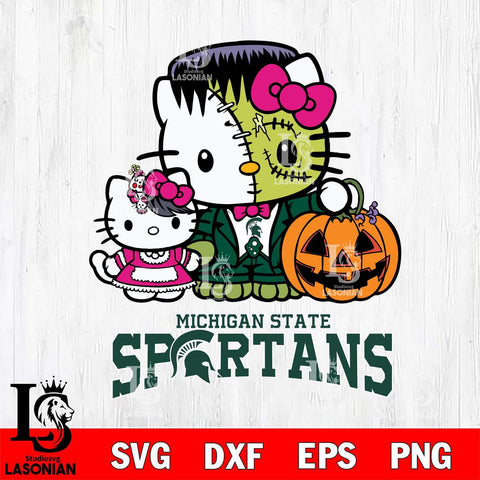 Michigan State Spartans Hello Kitty Horror 10 Svg Eps Dxf Png File, Digital Download