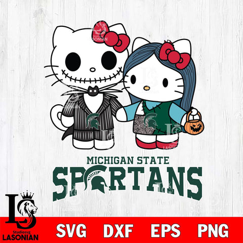 Michigan State Spartans Hello Kitty Horror 11 Svg Eps Dxf Png File, Digital Download