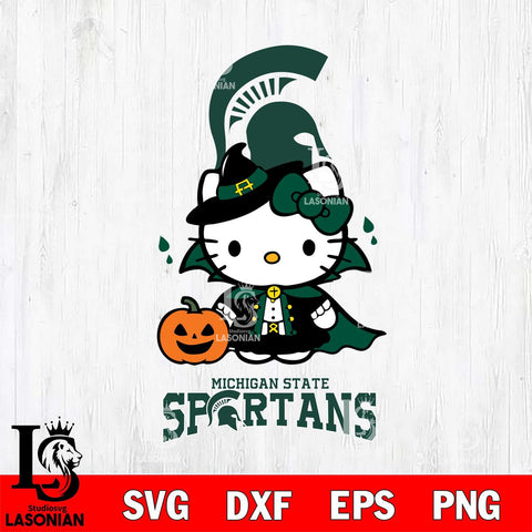 Michigan State Spartans Hello Kitty Horror 9 Svg Eps Dxf Png File, Digital Download