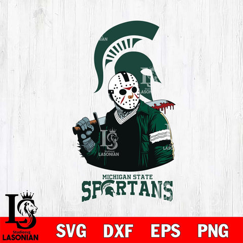 Michigan State Spartans Jason Voorhees 10 Svg Eps Dxf Png File, Digital Download