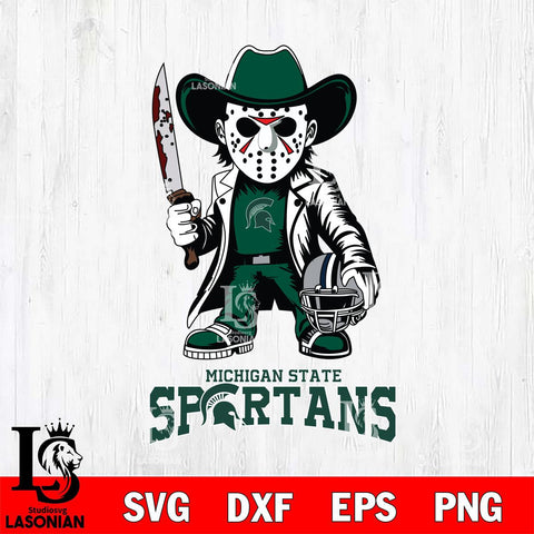 Michigan State Spartans Jason Voorhees 3 Svg Eps Dxf Png File, Digital Download