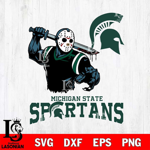 Michigan State Spartans Jason Voorhees 5 Svg Eps Dxf Png File, Digital Download