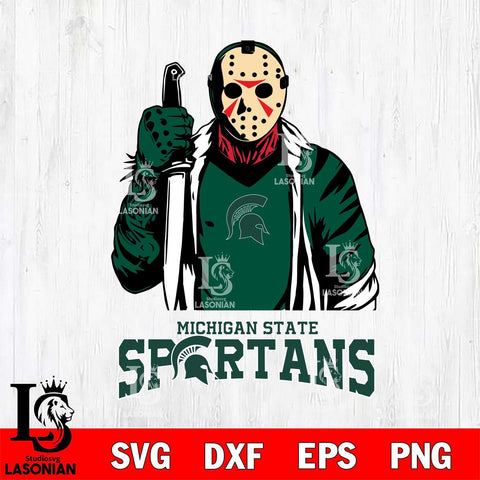 Michigan State Spartans Jason Voorhees 6 Svg Eps Dxf Png File, Digital Download