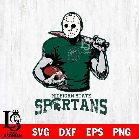 Michigan State Spartans Jason Voorhees 9 Svg Eps Dxf Png File, Digital Download