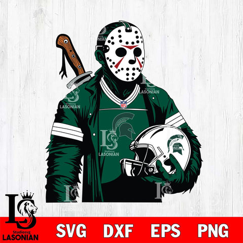 Michigan State Spartans Jason Voorhees Horror 2 Svg Eps Dxf Png File, NCAA svg, Digital Download, Instant Download