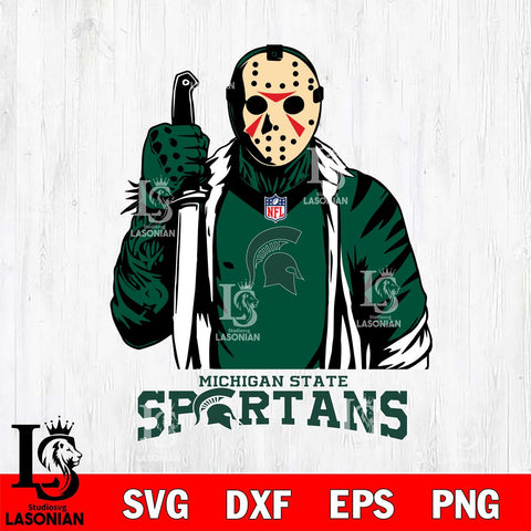 Michigan State Spartans Jason Voorhees Horror 3 Svg Eps Dxf Png File, NCAA svg, Digital Download, Instant Download