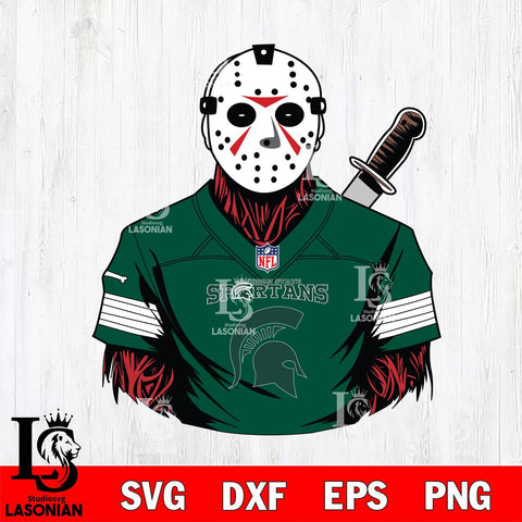 Michigan State Spartans Jason Voorhees Horror 4 Svg Eps Dxf Png File, NCAA svg, Digital Download, Instant Download