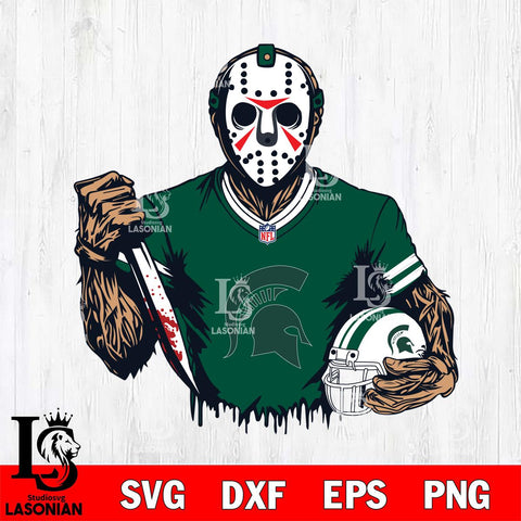 Michigan State Spartans Jason Voorhees Horror 5 Svg Eps Dxf Png File, NCAA svg, Digital Download, Instant Download