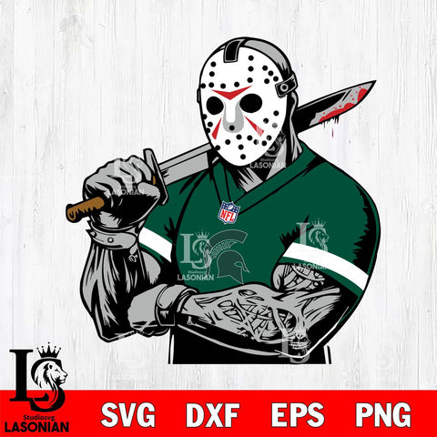 Michigan State Spartans Jason Voorhees Horror 6 Svg Eps Dxf Png File, NCAA svg, Digital Download, Instant Download