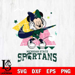 Michigan State Spartans Minnie Mouse Dancing SVG DXF EPS PNG FILE, NCAA File Cut,Digital Download,Instant Download