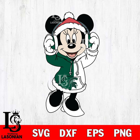 Michigan State Spartans Minnie Mouse Disney Football Christmas File Cut, NCAA SVG DXF EPS PNG FILE, Digital Download , Criucut , Silhouette