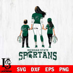 Michigan State Spartans Mother and son Rugby SVG DXF EPS PNG FILE,NCAA SVG, Father day Digital Download,Instant Download, Silhouette