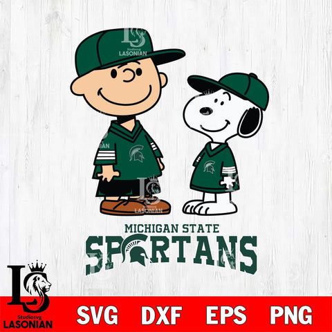 Michigan State Spartans Peanuts Snoopy Football SVG DXF EPS PNG FILE,Snoopy File Cut, NCAA Digital Download,Instant Download,Christmas Silhouette