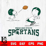 Michigan State Spartans Peanuts play football SVG DXF EPS PNG FILE,Snoopy File Cut, NCAA Digital Download,Instant Download,Christmas Silhouette
