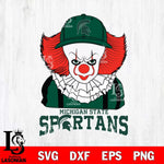 Michigan State Spartans Pennywise Horror Sport 10 Svg Eps Dxf Png File, Digital Download