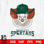 Michigan State Spartans Pennywise Horror Sport 12 Svg Eps Dxf Png File, Digital Download