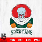 Michigan State Spartans Pennywise Horror Sport 3 Svg Eps Dxf Png File, Digital Download