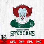 Michigan State Spartans Pennywise Horror Sport 5 Svg Eps Dxf Png File, Digital Download