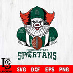 Michigan State Spartans Pennywise Horror Sport 9 Svg Eps Dxf Png File, Digital Download