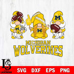 Michigan Wolverines 3 Gnomes Football Svg Eps Dxf Png File, Digital Download, Instant Download