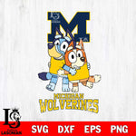 Michigan Wolverines Bluey & Bingo 3 Svg Eps Dxf Png File, NCAA svg, Digital Download, Instant Download