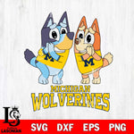 Michigan Wolverines Bluey & Bingo 5 Svg Eps Dxf Png File, NCAA svg, Digital Download, Instant Download