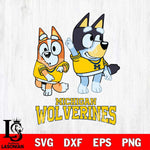 Michigan Wolverines Bluey Chilli Mode Dance Svg Eps Dxf Png File, Digital Download, Instant Download
