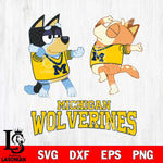 Michigan Wolverines Bluey Dance Svg Eps Dxf Png File, Digital Download, Instant Download