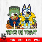 Michigan Wolverines Bluey Halloween Trick or Treat Svg Eps Dxf Png File, Digital Download, Instant Download