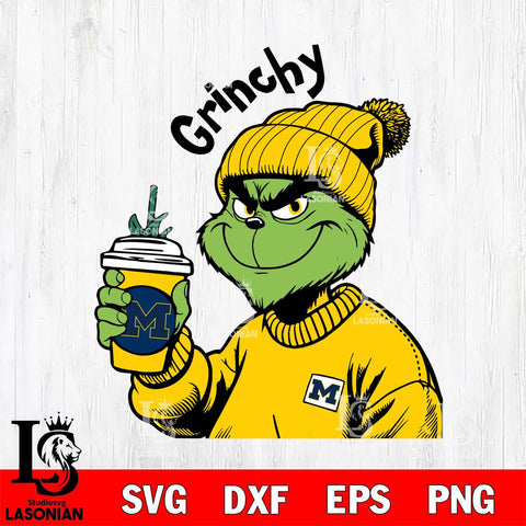 Michigan Wolverines Boujee Grinch 10 Svg Eps Dxf Png File, Digital Download, Instant Download