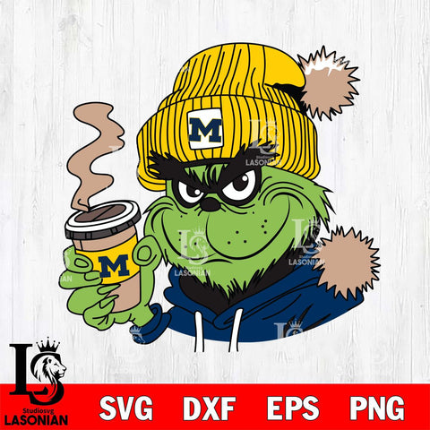 Michigan Wolverines Boujee Grinch 4 Svg Eps Dxf Png File, Digital Download, Instant Download