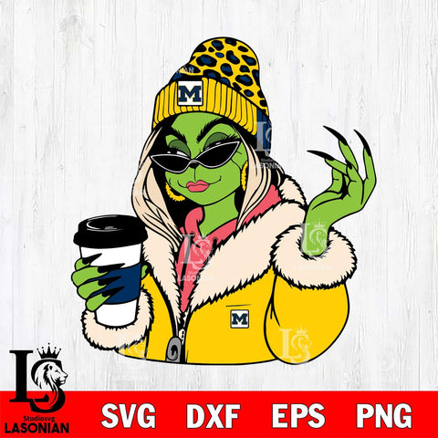 Michigan Wolverines Boujee Grinch 9 Svg Eps Dxf Png File, Digital Download, Instant Download