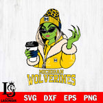 Michigan Wolverines Boujee Grinch Girls Christmas Cut Files Cricut, Svg Dxf Eps Png file, Digital download , Silhouette