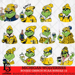 Michigan Wolverines Boujee Grinch NCAA Bundle 12 SVG Eps Dxf Png File, Digital Download, Instant Download