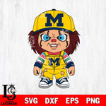 Michigan Wolverines Chucky Football Horror Halloween Svg Eps Dxf Png File, NCAA svg, Digital Download, Instant Download