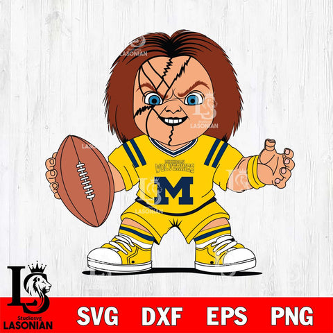 Michigan Wolverines Chucky Horror 2 Svg Eps Dxf Png File, NCAA svg, Digital Download, Instant Download