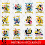 Michigan Wolverines Disney Rad Dad NCAA Bundle 12 SVG DXF EPS PNG FILE, BUNDLE NCAA Disney Father day File Cut,Digital Download,Instant Download,Disney Svg Files