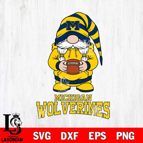 Michigan Wolverines Gnome Sport File Cut, NCAA SVG, Digital Download , Criucut , Silhouette