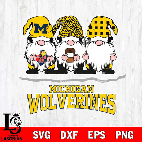 Michigan Wolverines Gnomes Coffee Svg Eps Dxf Png File, Digital Download, Instant Download