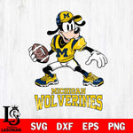 Michigan Wolverines Goofy Disney, Svg Eps Dxf Png File, Digital Download