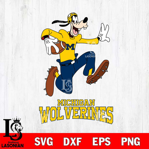 Michigan Wolverines Goofy rugby Sport SVG DXF EPS PNG FILE,NCAA svg ,Football Digital Download,Instant Download, Silhouette